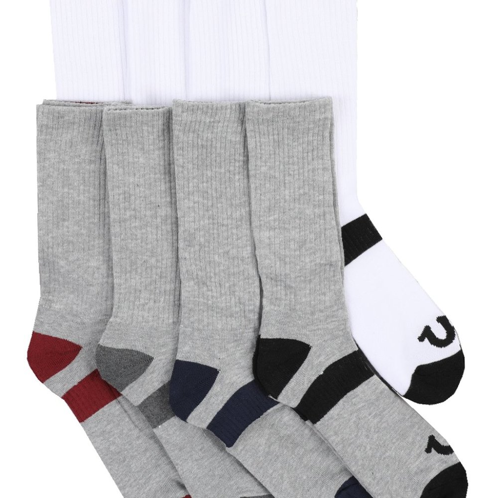 True Religion men’s 8 pack Half cushion crews 10-13 shoes size 8-12 M318TR NWT